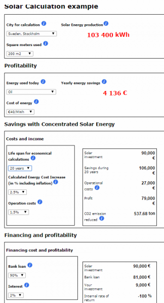 Solenergikalkyl